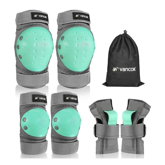 Kids Protective Gear Set - Gray and Green - Picture 1 of 6